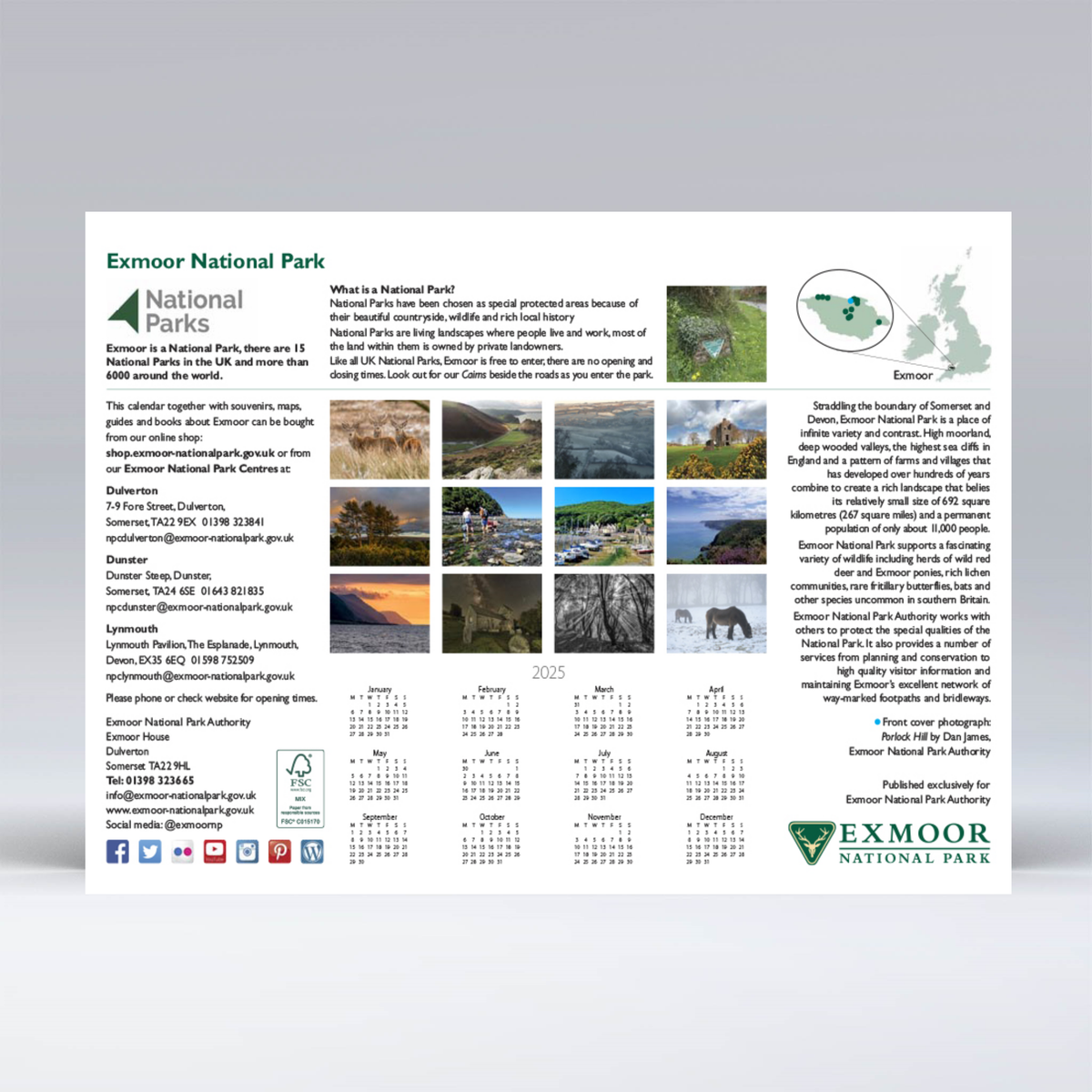 The Official Exmoor National Park Calendar 2024 Exmoor National Park