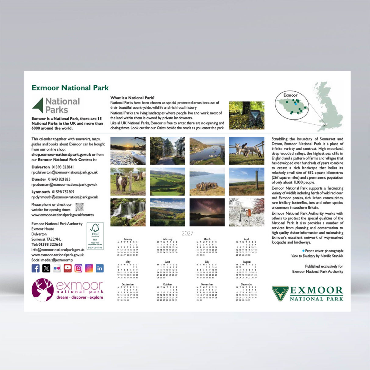 The Official Exmoor National Park Calendar 2026