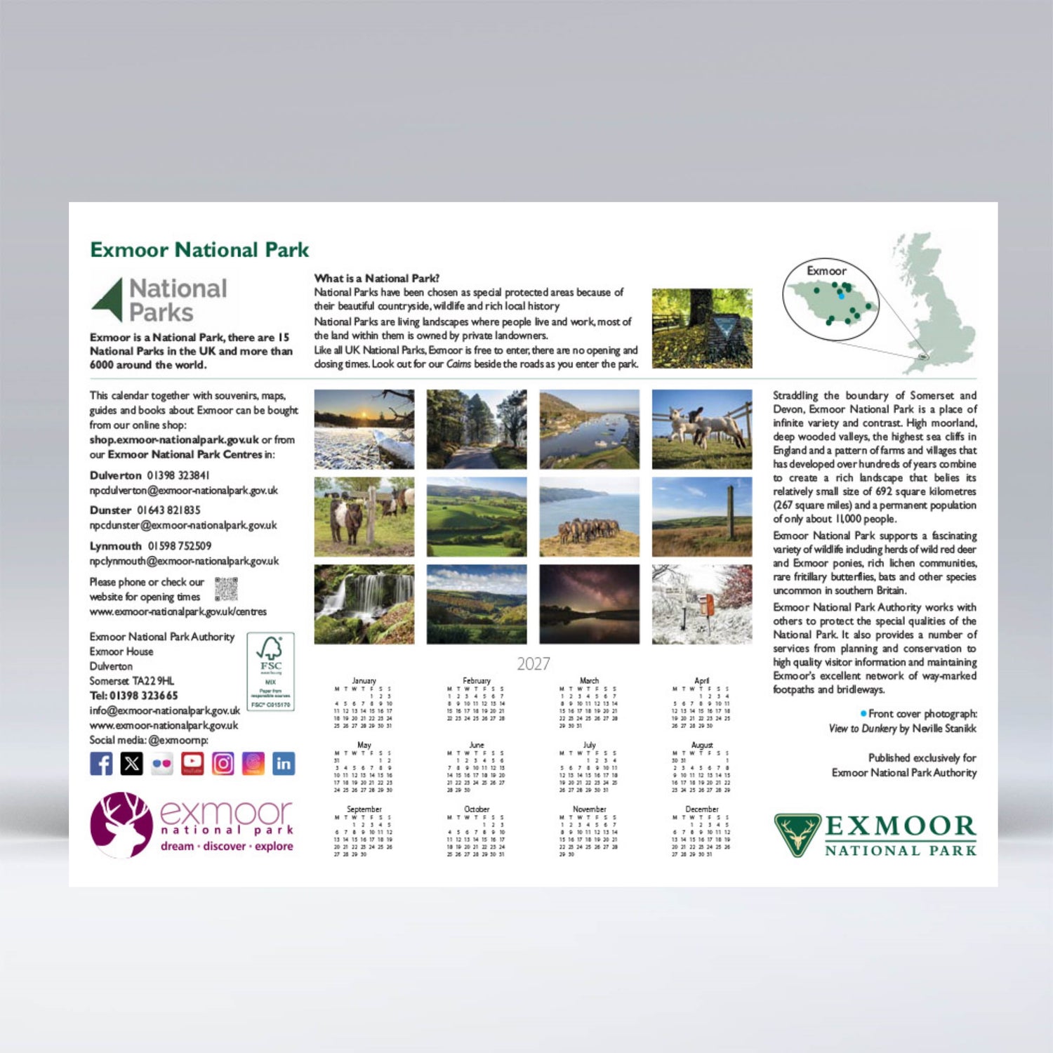 The Official Exmoor National Park Calendar 2026