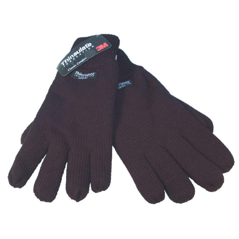 Men's Thinsulate Knitted Gloves Assorted Colours