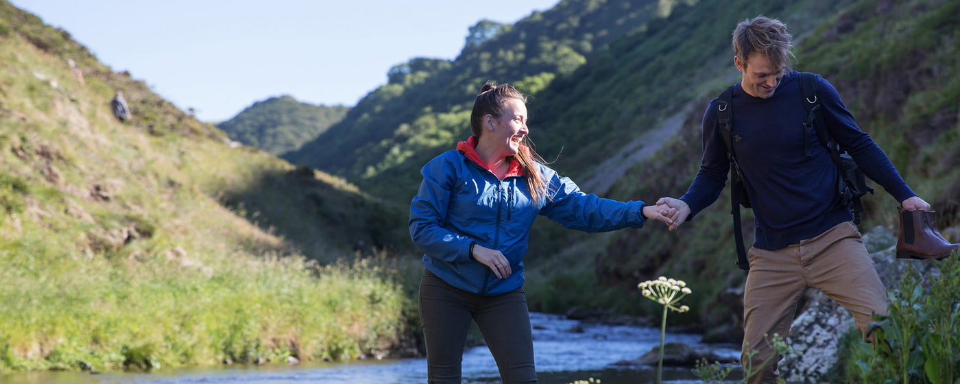 Young Couple enjoying Heddon Valley