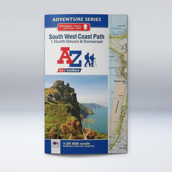 A-Z Adventure Atlas - South West Coast Path North Devon & Somerset, front cover