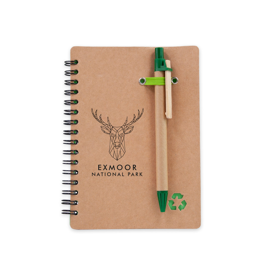 Exmoor National Park Recycled Notepad and Pen