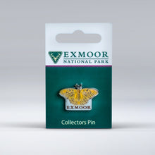 Load image into Gallery viewer, Exmoor Pin Badge featuring Fritillary Butterfly
