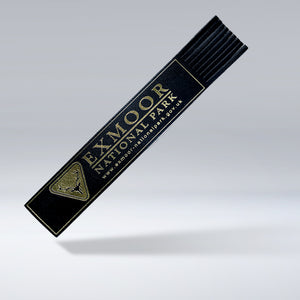 Black Leather Bookmark with Gold embossed Exmoor logo