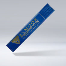 Load image into Gallery viewer, Blue Leather Bookmark with Gold embossed Exmoor logo

