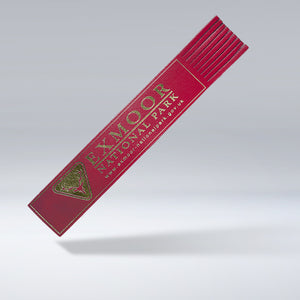 Red Leather Bookmark with Gold embossed Exmoor logo