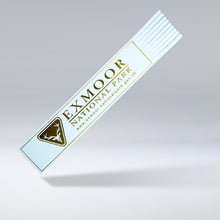 Load image into Gallery viewer, White Leather Bookmark with Gold embossed Exmoor logo
